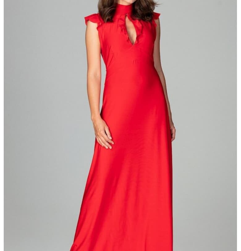 Дневна рокля модел 120756 - Червен Lenitif