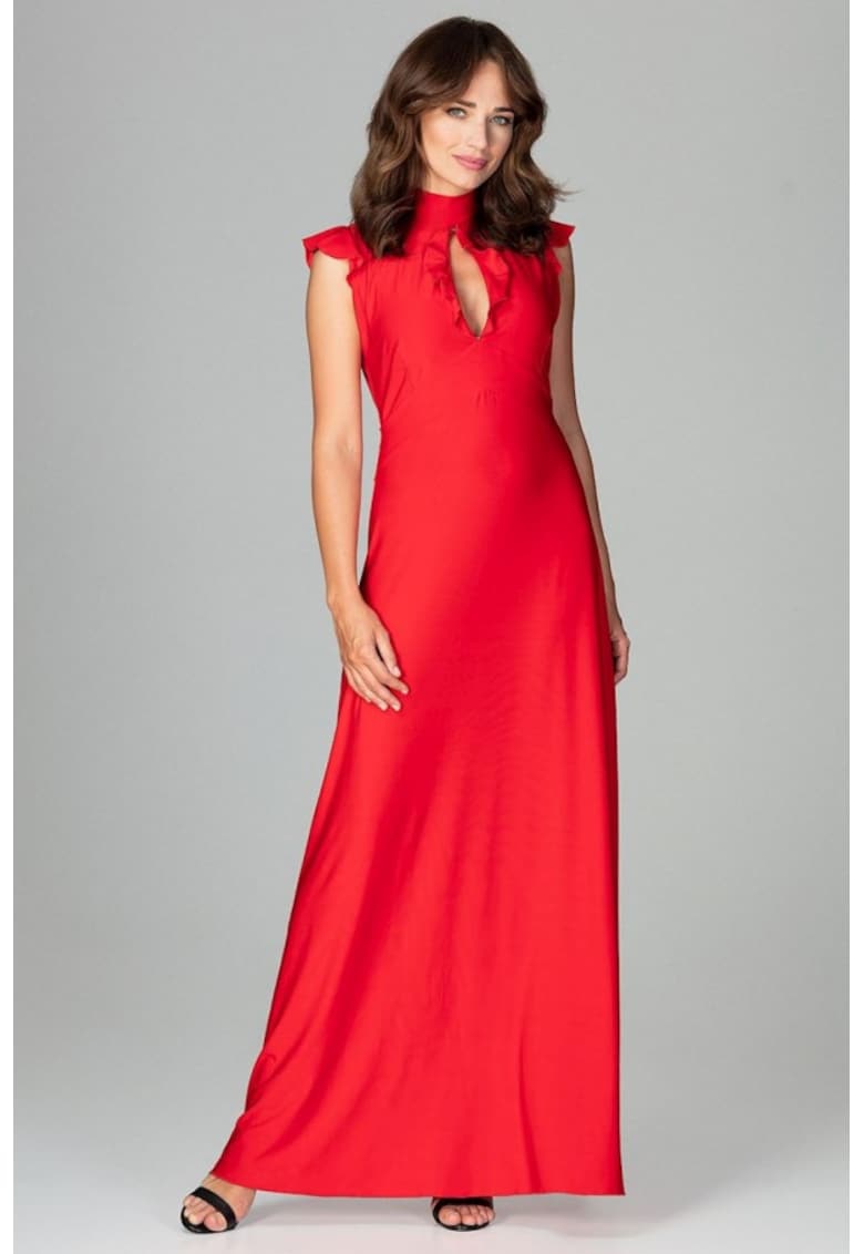 Дневна рокля модел 120756 - Червен Lenitif