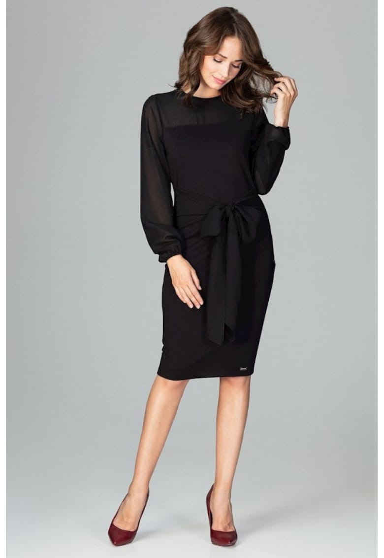 Дневна рокля модел 122503 Черен Lenitif