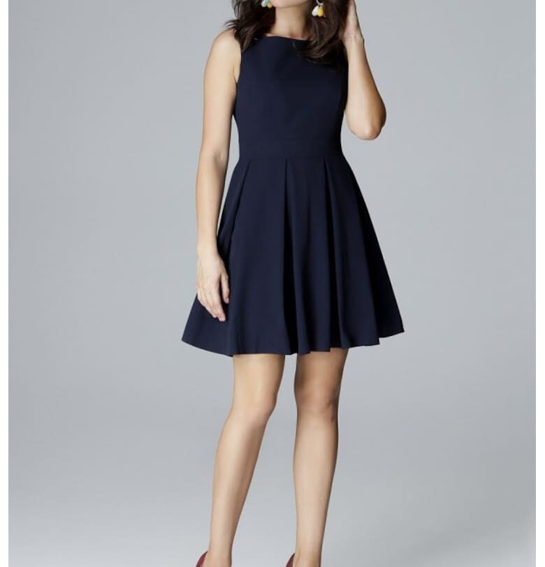 Дневна рокля модел 123547  Тъмносин Lenitif