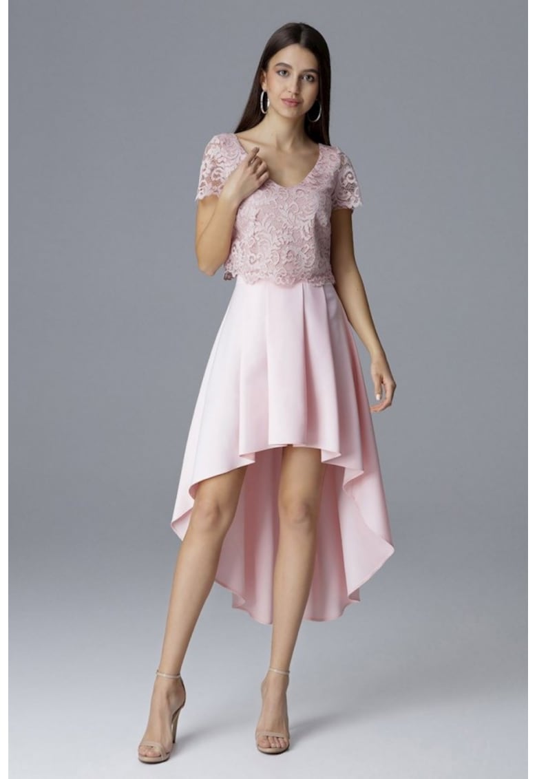 Дневна рокля модел 126217 Фиг - Розово Figl