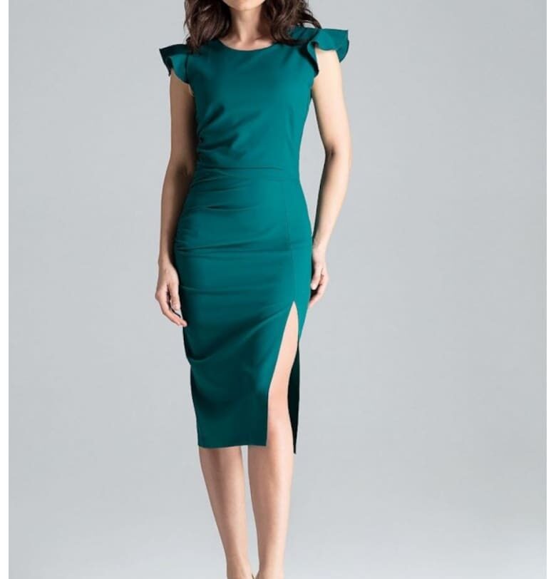 Дневна рокля модел 130946  Зелен Lenitif