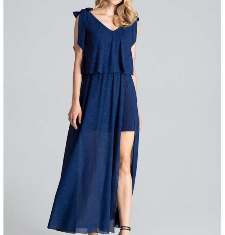 Дневна рокля модел 138278  Тъмносин Figl