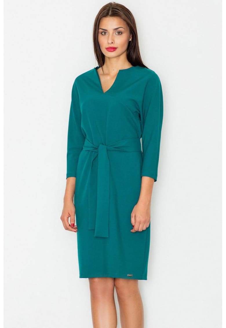 Дневна рокля модел 77106 Фиг - Зелен Figl