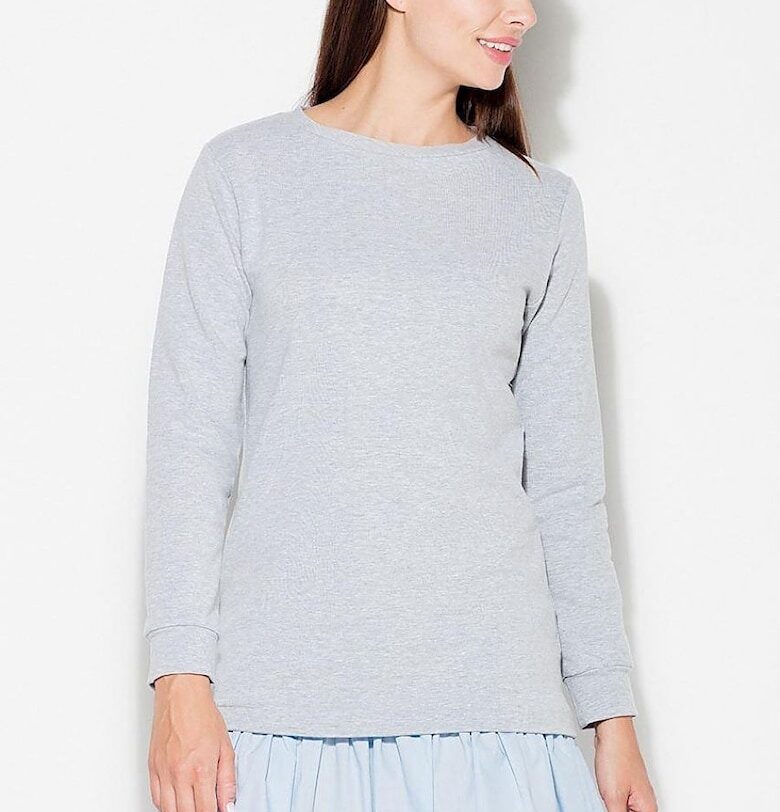 Дневна рокля  сива - ежедневна - с волани KATRUS