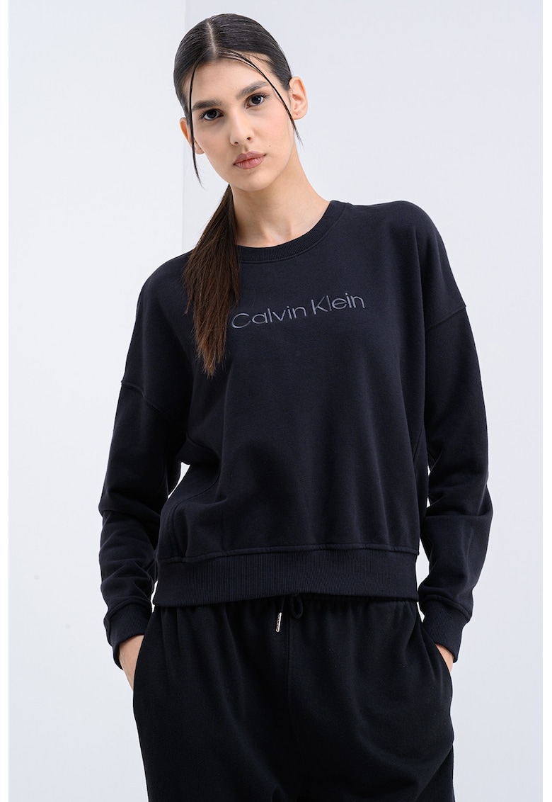 Домашен суитшърт с памук - Черен CALVIN KLEIN