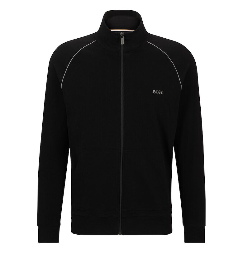 Домашен суитшърт с цип - Черен BOSS