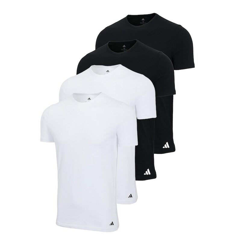 Домашна тениска - 4 броя - Бял/Черен adidas