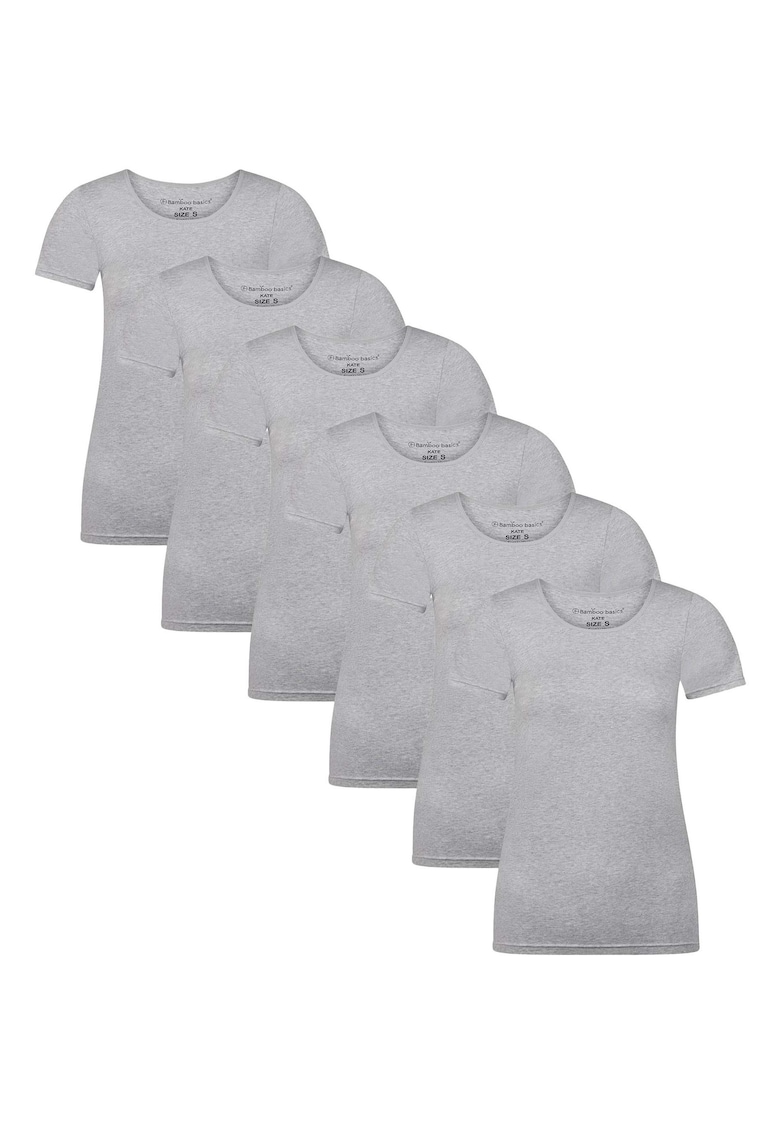 Домашна тениска Kate - 6 броя - Сив Bamboo Basics