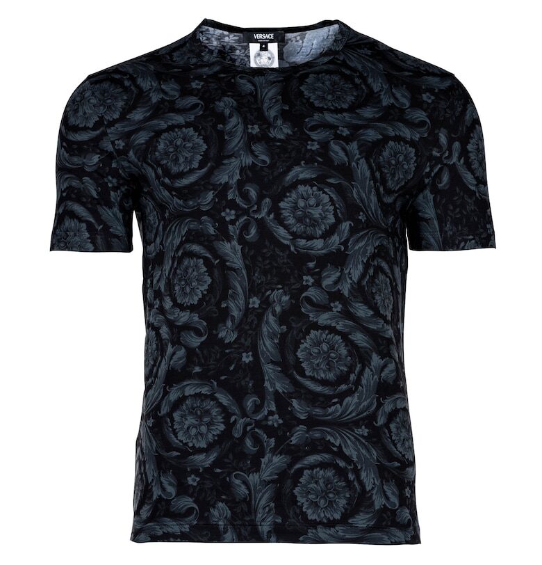 Домашна тениска с принт - Черен/Тъмносин Versace
