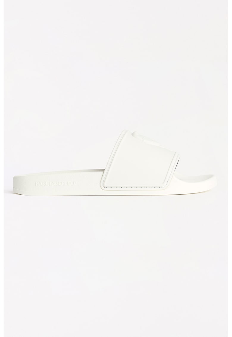 Домашни пантофи с лого - Мръснобял Karl Lagerfeld