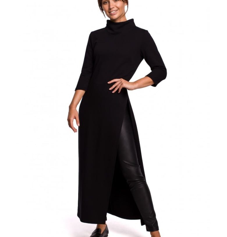 Дълга блуза - Памук - Черна - Черен OEM