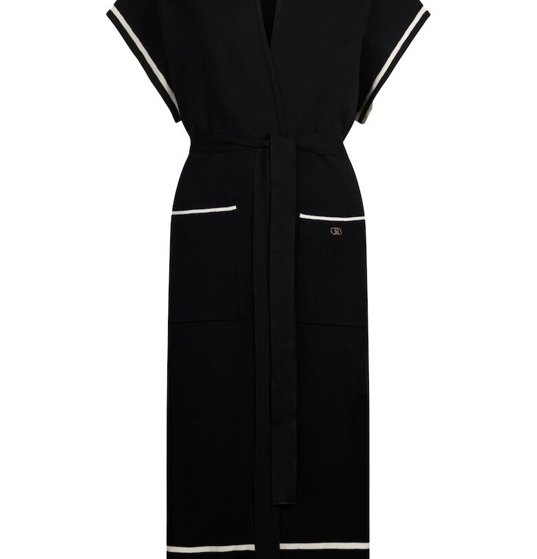 Дълга жилетка с лого - Черен Liu Jo