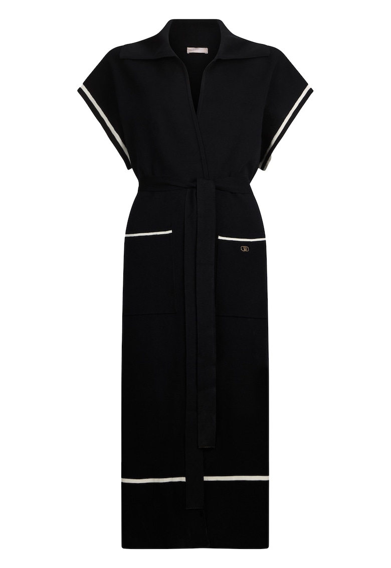 Дълга жилетка с лого - Черен Liu Jo