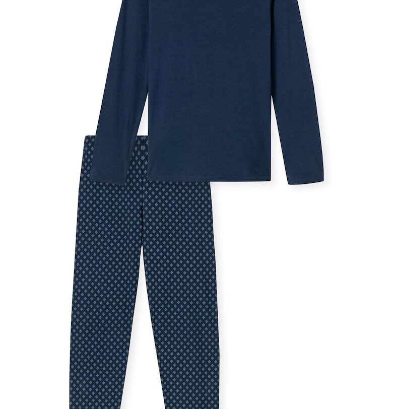 Дълга пижама 168221 с фигурален принт Schiesser