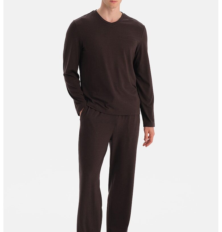 Дълга пижама - Тъмнокафяв DAGI