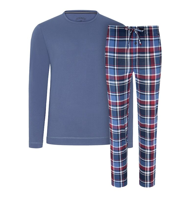 Дълга пижама от модал и памук - Червен/Син Jockey