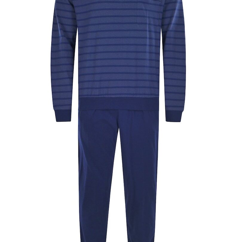 Дълга пижама с шпиц - Син hajo