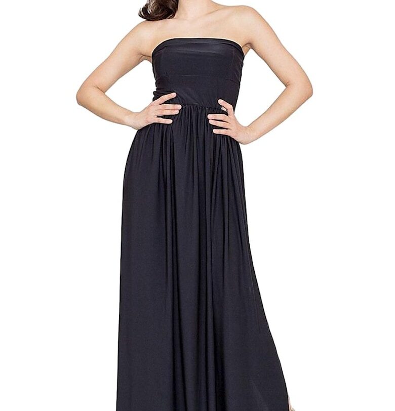 Дълга рокля - Ленитиф - Полиестер/Еластан - Черна Lenitif