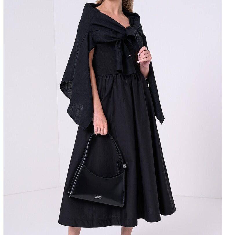 Дълга рокля от органичен памук - Черен Tommy Hilfiger