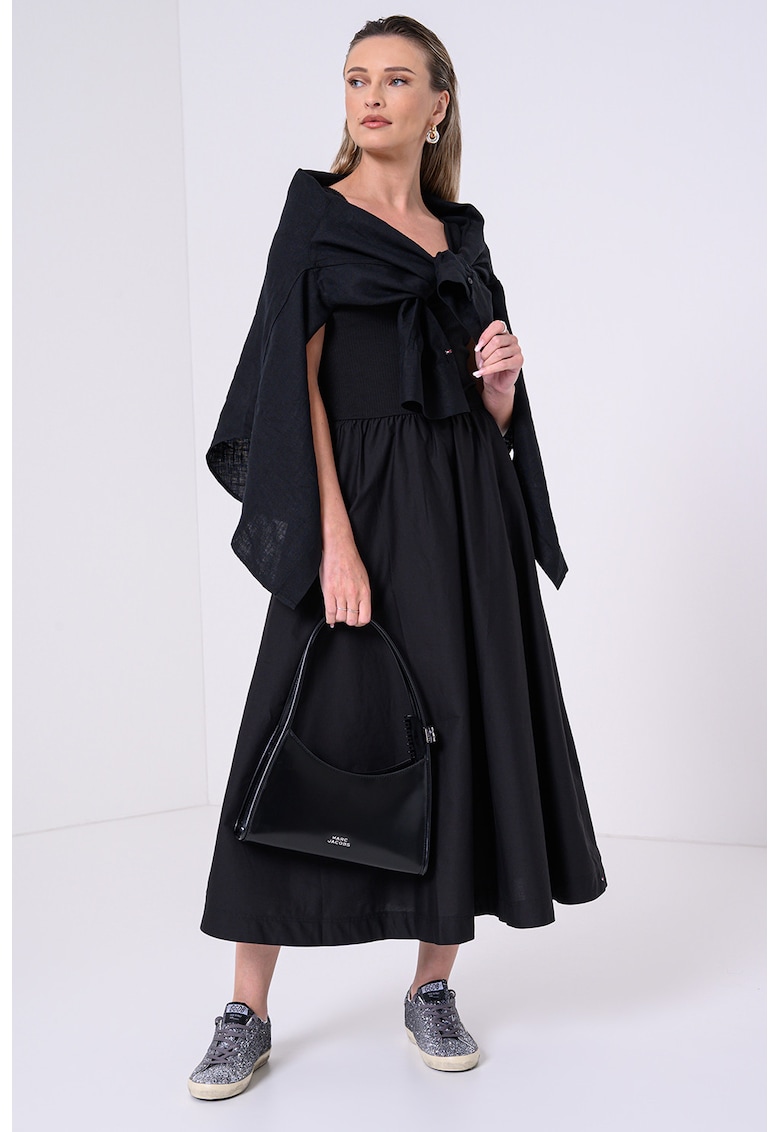 Дълга рокля от органичен памук - Черен Tommy Hilfiger