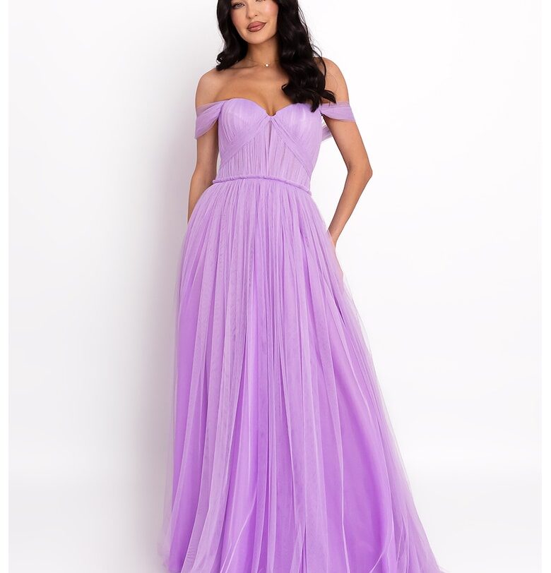 Дълга рокля с голи рамене - Аметист Acob a porter