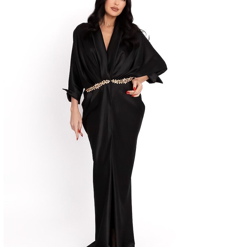 Дълга рокля с метални детайли - Черен Acob a porter