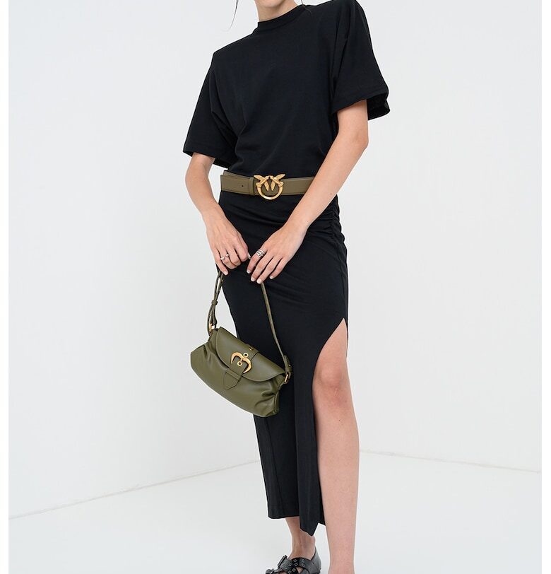 Дълга рокля с овално деколте - Черен Pinko