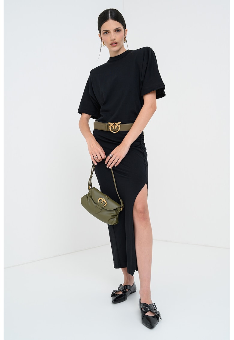 Дълга рокля с овално деколте - Черен Pinko