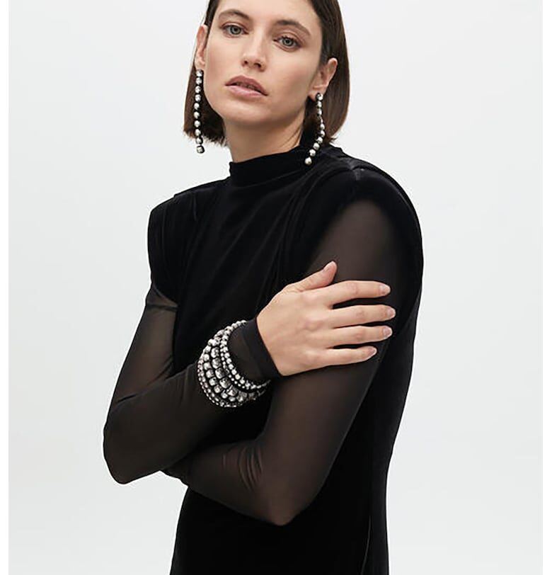 Дълга рокля с цепка - Черен Lola casademunt