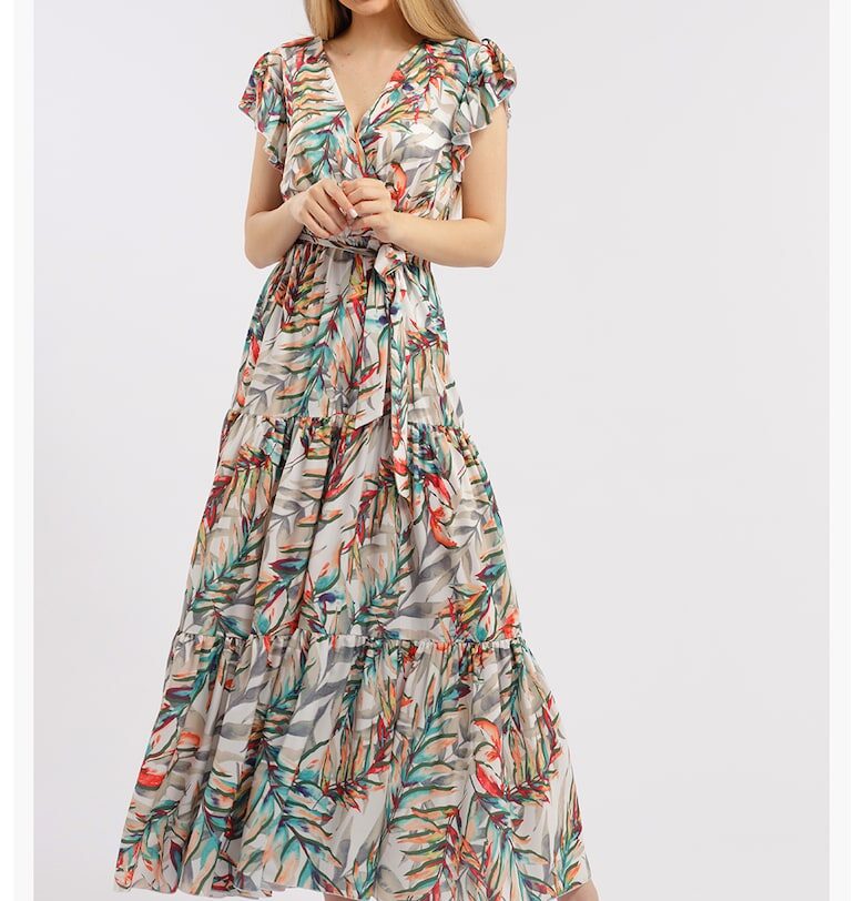 Дълга рокля с шпиц - Многоцветен CAMISSI