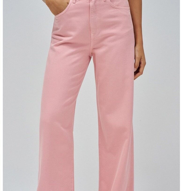 Дълги дънки с широк крачол - Прашно розово Salsa Jeans