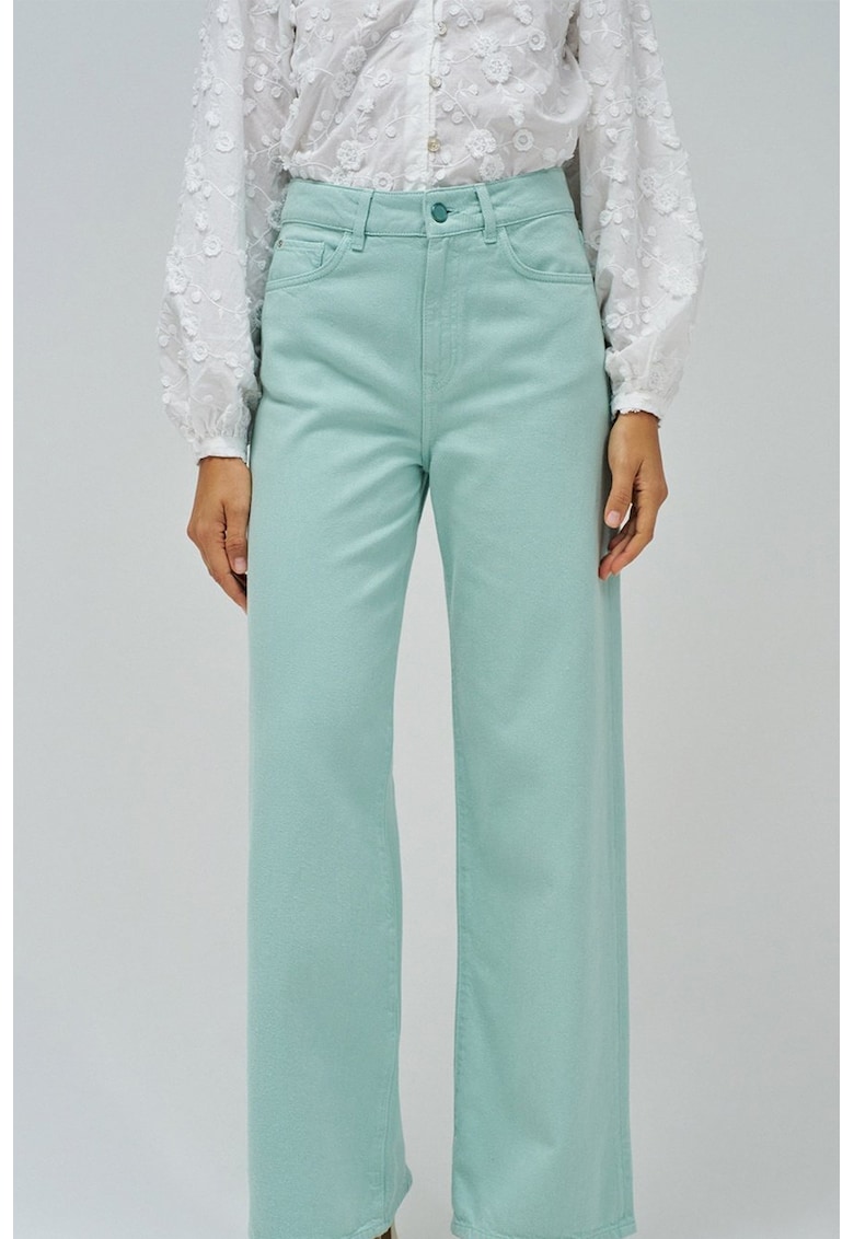 Дълги дънки с широк крачол - Светлозелен Salsa Jeans