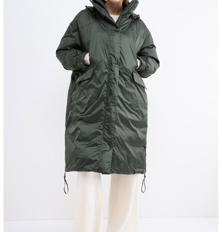 Дълго ватирано зимно яке Merano - Тъмнозелен MaxCo