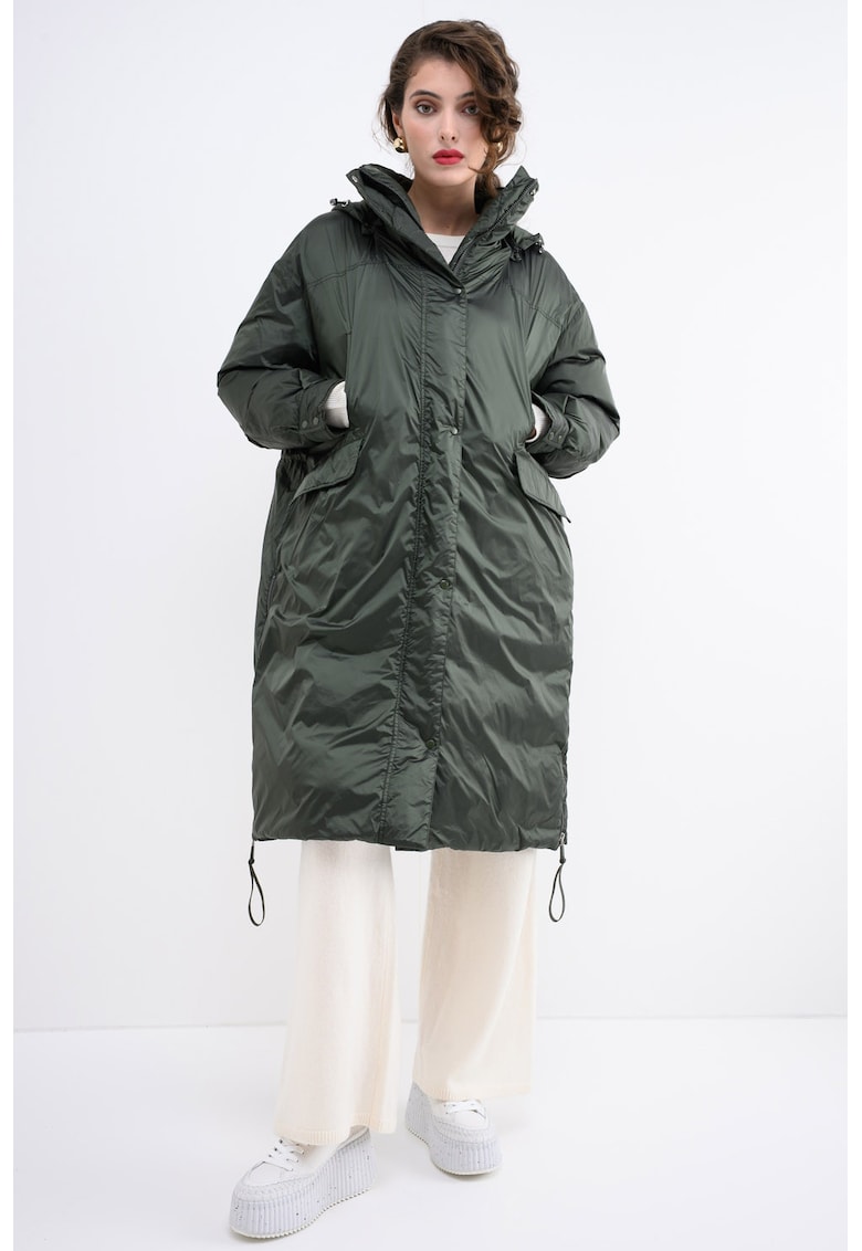 Дълго ватирано зимно яке Merano - Тъмнозелен MaxCo