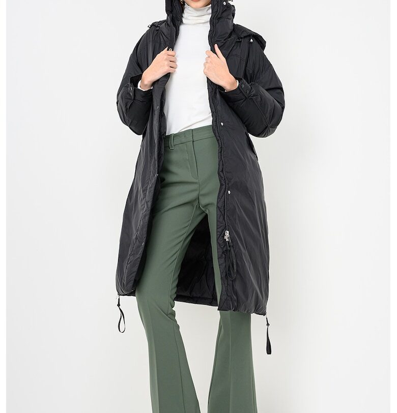 Дълго ватирано зимно яке Merano - Черен MaxCo