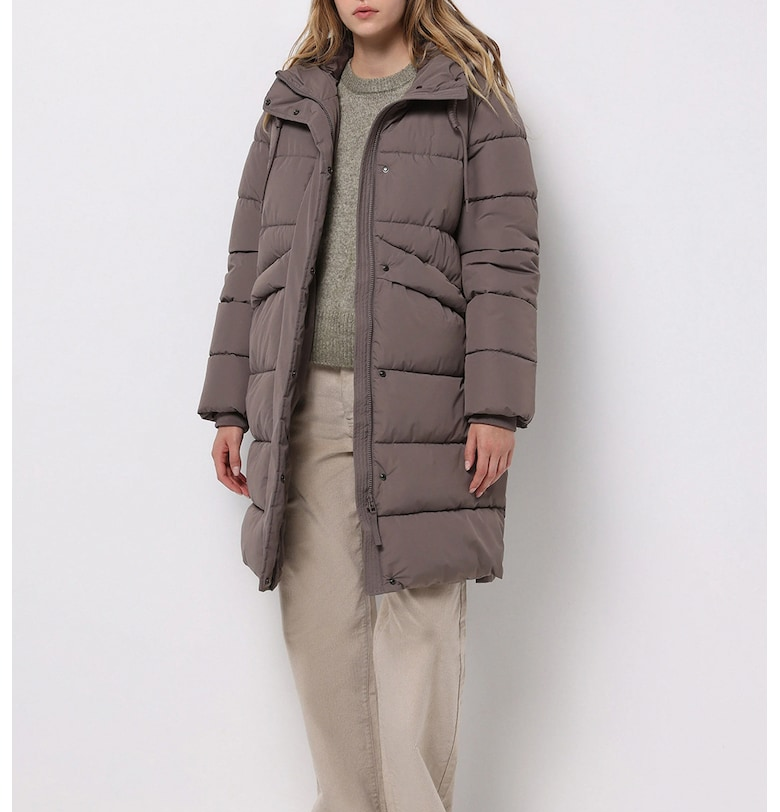 Дълго ватирано зимно яке - Сиво-кафяв COLINS