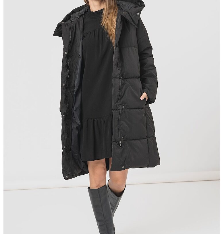 Дълго зимно капитонирано яке Stella - Черен Vero Moda