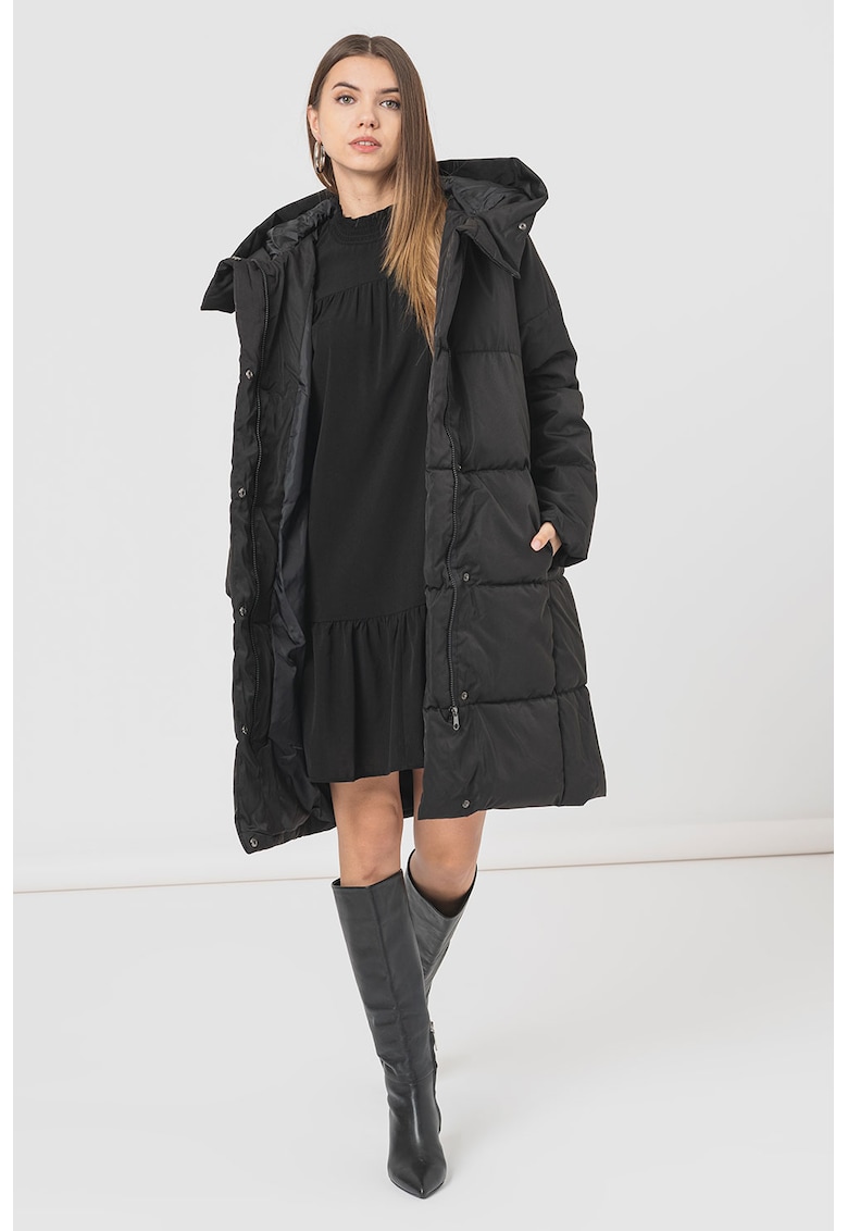 Дълго зимно капитонирано яке Stella - Черен Vero Moda