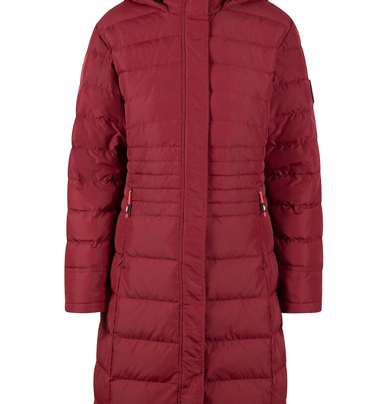 Дълго зимно яке Bitsy с пухена вата - Бордо Trespass