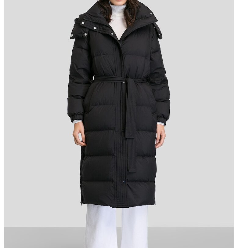 Дълго зимно яке Caliste с отделящи се качулка и ръкави - Черен IVY OAK