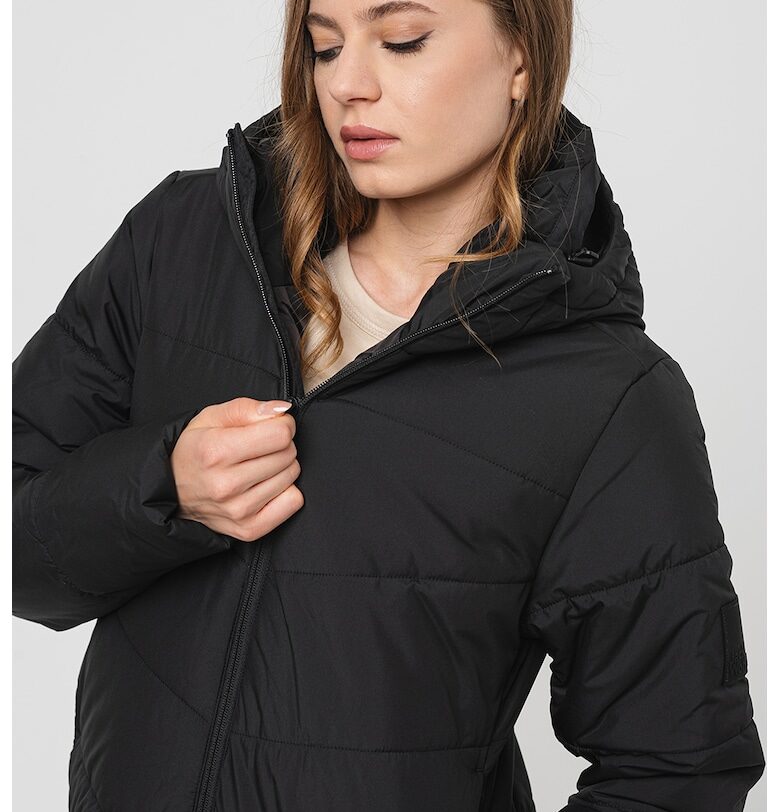 Дълго зимно яке Deutzer с качулка - Черен Jack Wolfskin