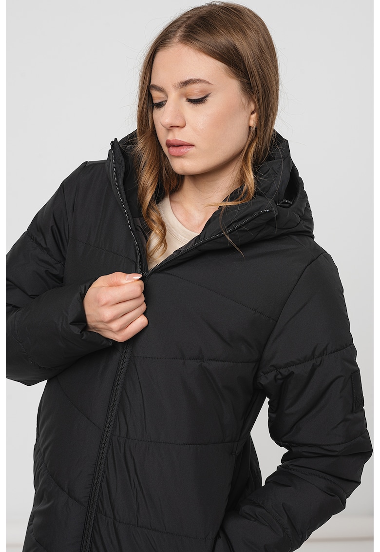 Дълго зимно яке Deutzer с качулка - Черен Jack Wolfskin