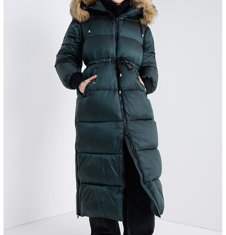 Дълго зимно яке с отделящи се ръкави - Тъмнозелен HUGO