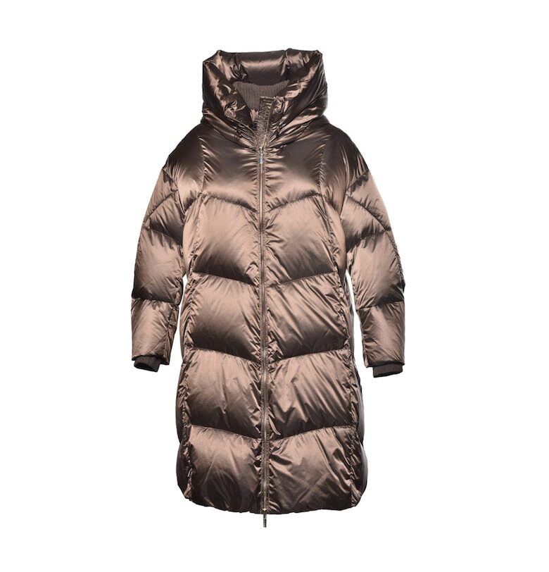 Дълго зимно яке с пухена вата - Бронз Baldinini