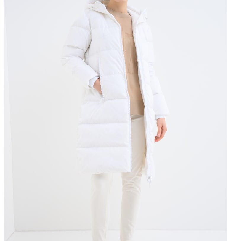 Дълго зимно яке с пухена вата - Бял ARMANI EXCHANGE
