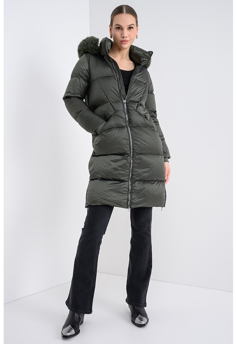 Дълго зимно яке с пухена вата - Зелен Colmar