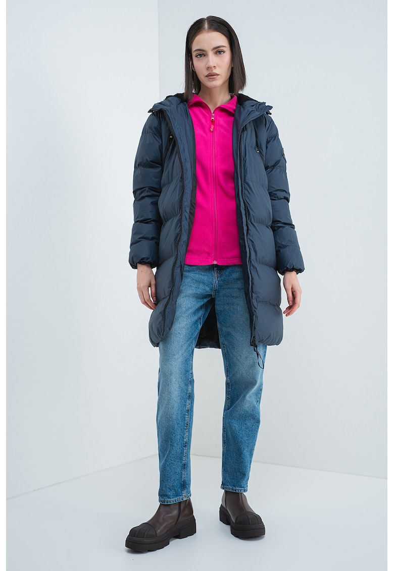 Дълго подплатено зимно яке Adrianna с качулка - Тъмносин Geo Norway