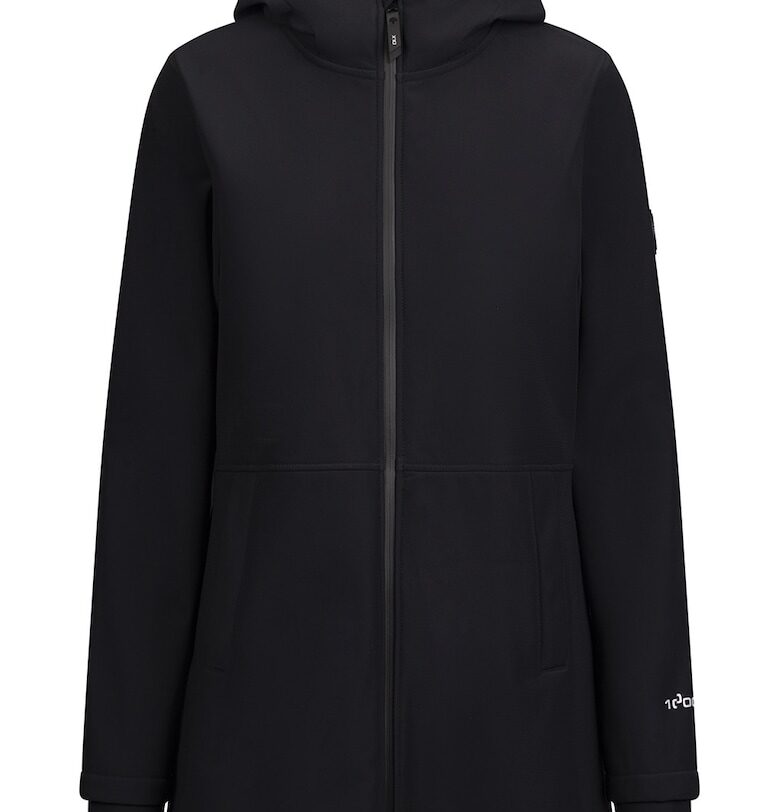 Дълго яке Priya със Softshell - Черен Trespass