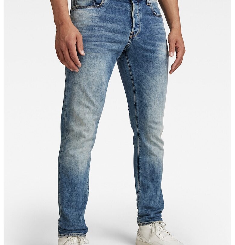 Дънки 3301 със захабен ефект - Светлосин G-STAR